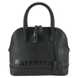 Balenciaga Strap Top Handle Ville Handbag Shoulder Leather Black